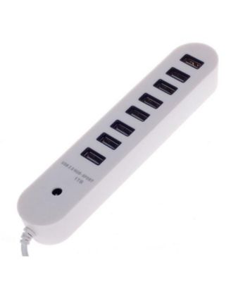 8-Port USB 2.0 Hub, 480Mbps High-Speed Splitter, Plug & Play USB Expander for Home Office & Travel, Ideal for Students