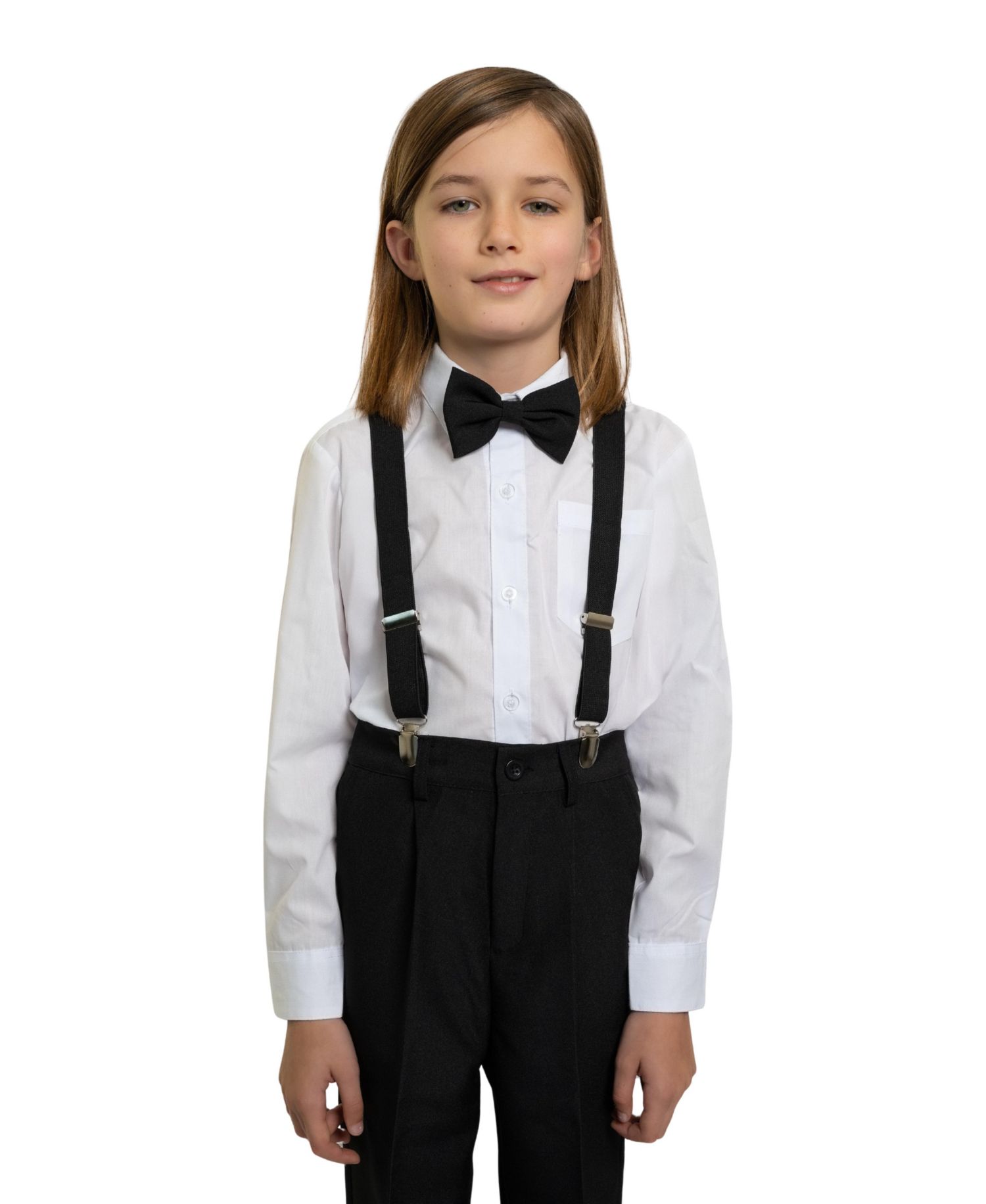 Big Boys Barn Wedding 4-Piece Shirt, Bowtie, Suspenders and Pants Set