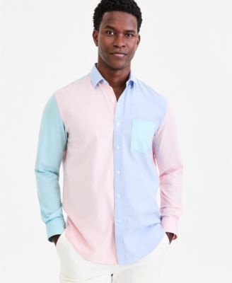 Men's Long-Sleeve Printed Oxford Shirt