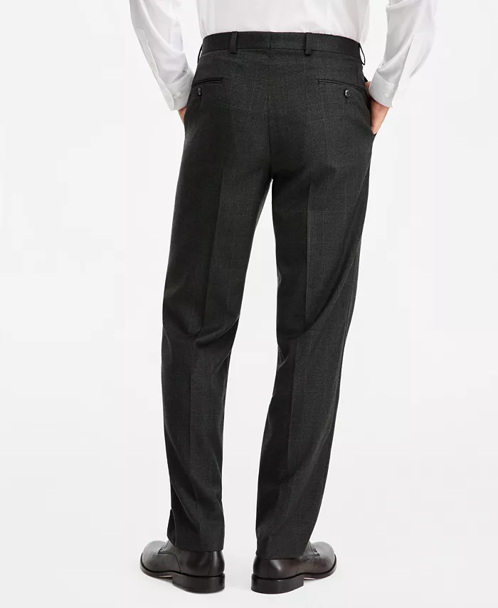 Men's Classic-Fit Wool-Blend Stretch Plaid Suit Separate Pants - thumbnail 4
