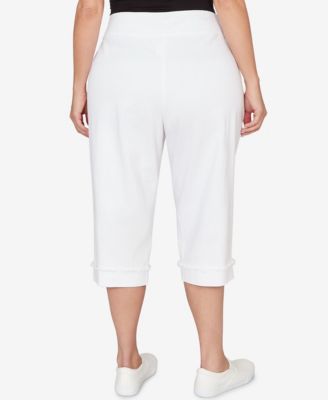Plus Size Port Side Pearl Denim Super Stretch Capri Pants