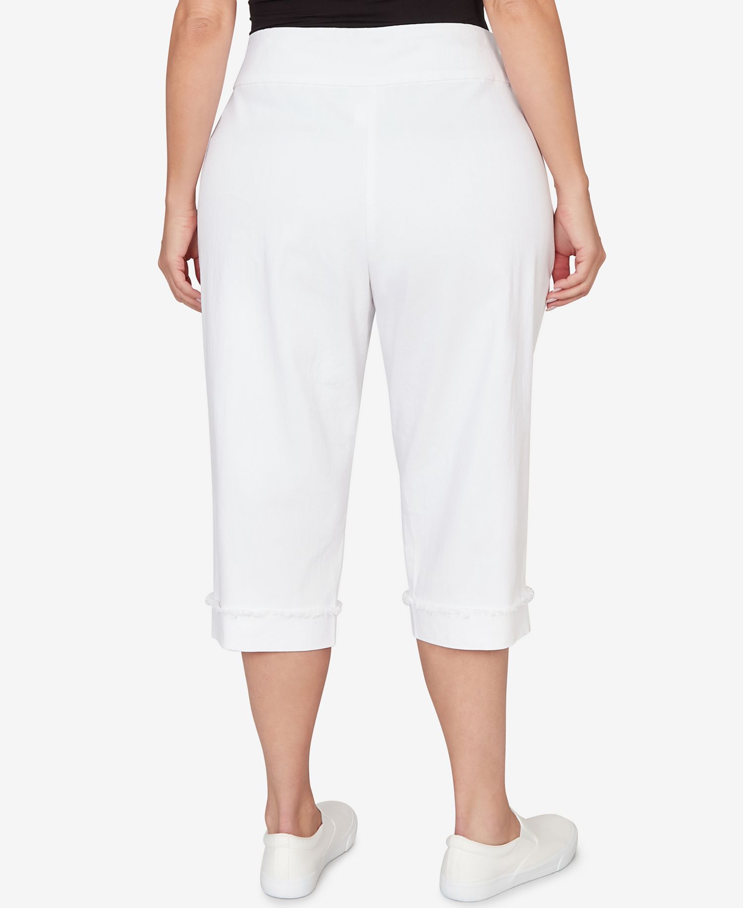 Plus Size Port Side Pearl Denim Super Stretch Capri Pants