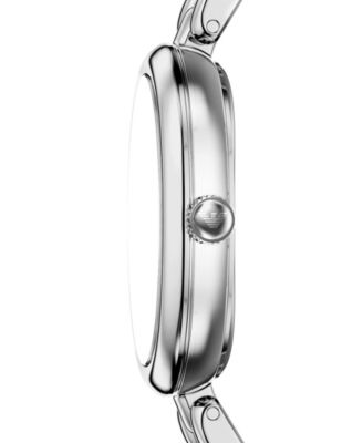 Women's Quartz Two-Hand Silver Stainless Steel Watch, 28mm