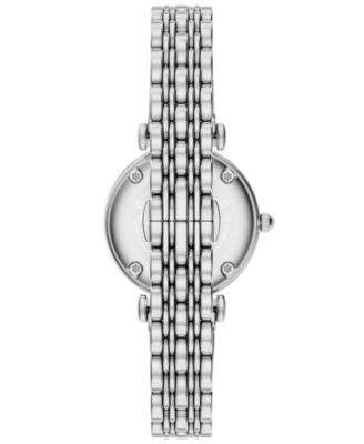 Women's Quartz Two-Hand Silver Stainless Steel Watch, 28mm