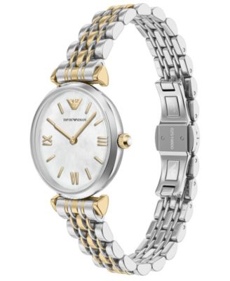 Women's Quartz Two-Hand Two-Tone Stainless Steel Watch, 28mm