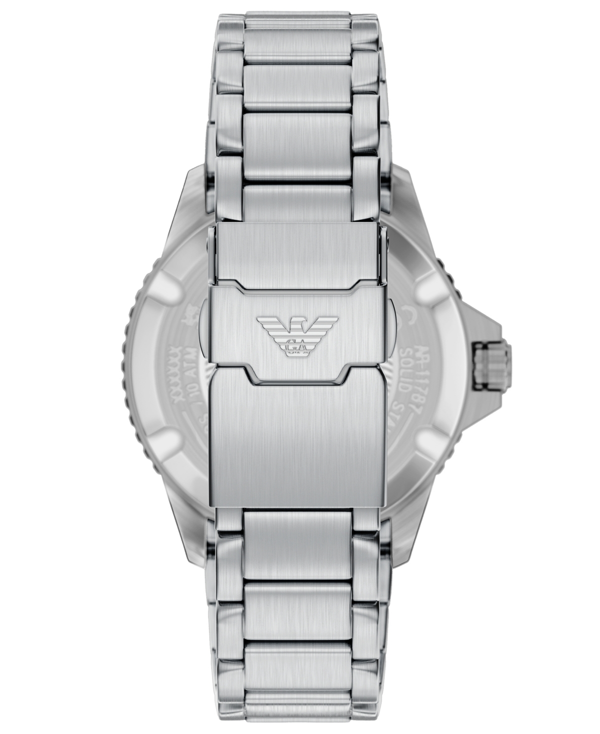 Emporio Armani Men's World Explorer Solar Three Hand Silver Stainless Steel Watch, 42mm