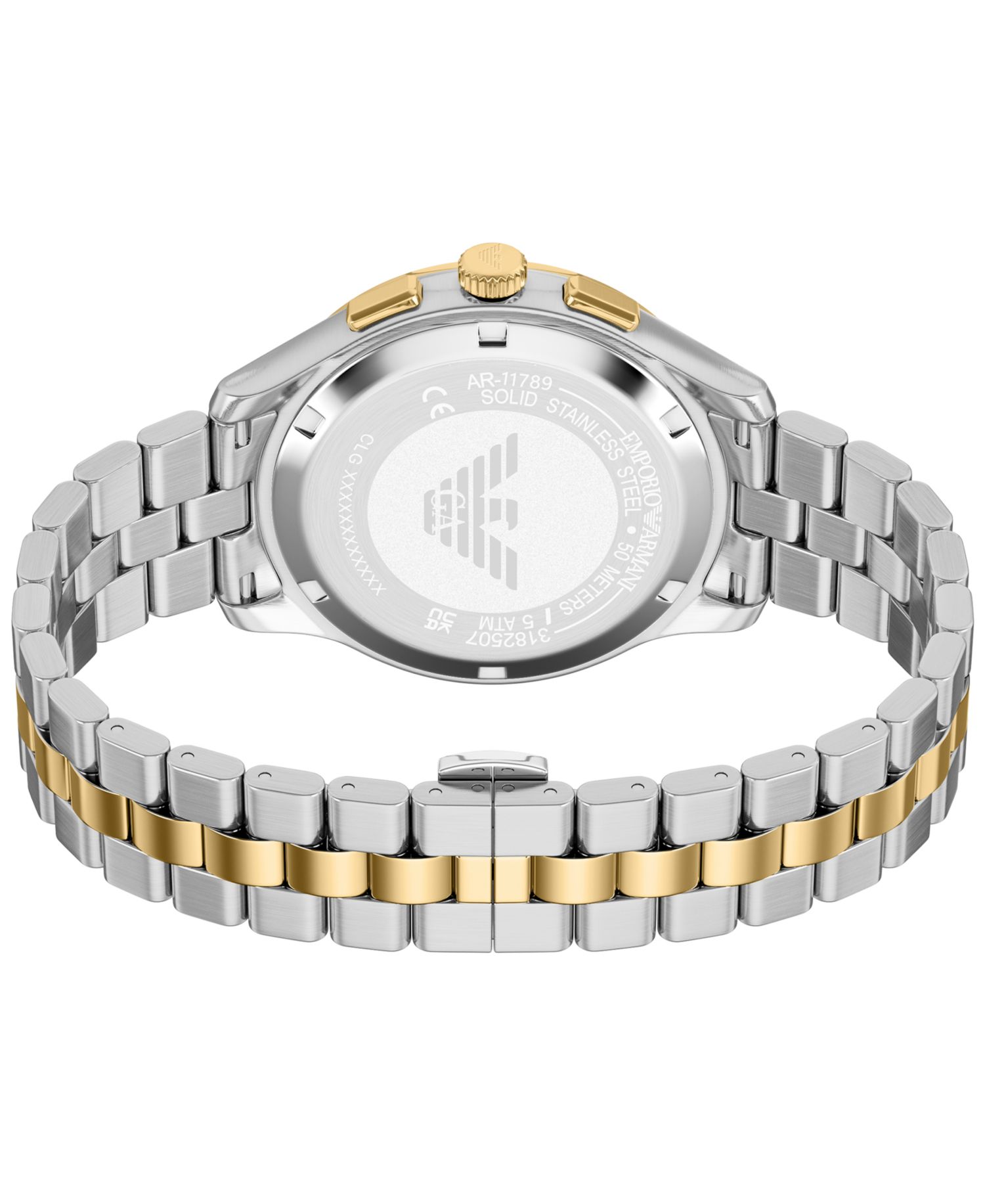Men's Quartz Chronograph Two-Tone Stainless Steel Watch, 42mm