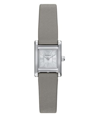 Women's Quartz Two-Hand Gray Leather Watch, 26mm