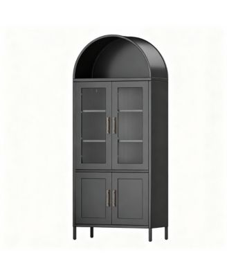 Metal Arched Cabinet with 2 Drawers for Kitchen or Office