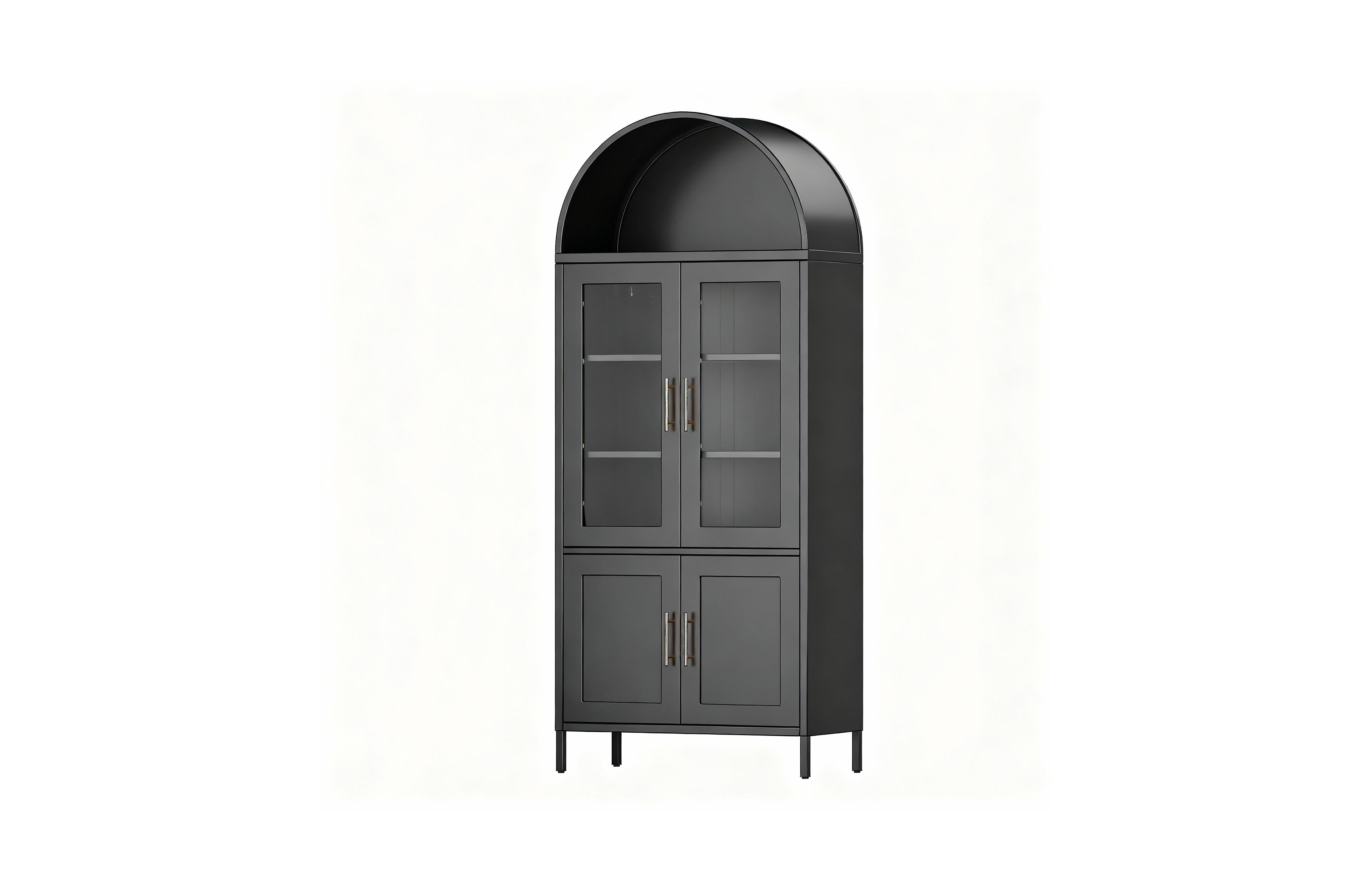 Yigii Metal Arched Cabinet with 2 Drawers for Kitchen or Office