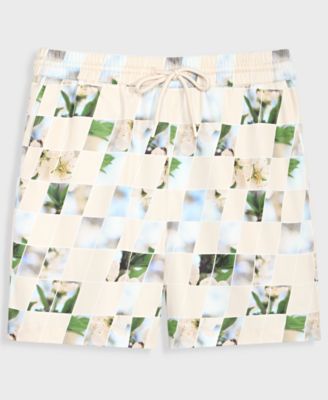 Men's Floral Blocks 6-1/2" Pull-On Shorts