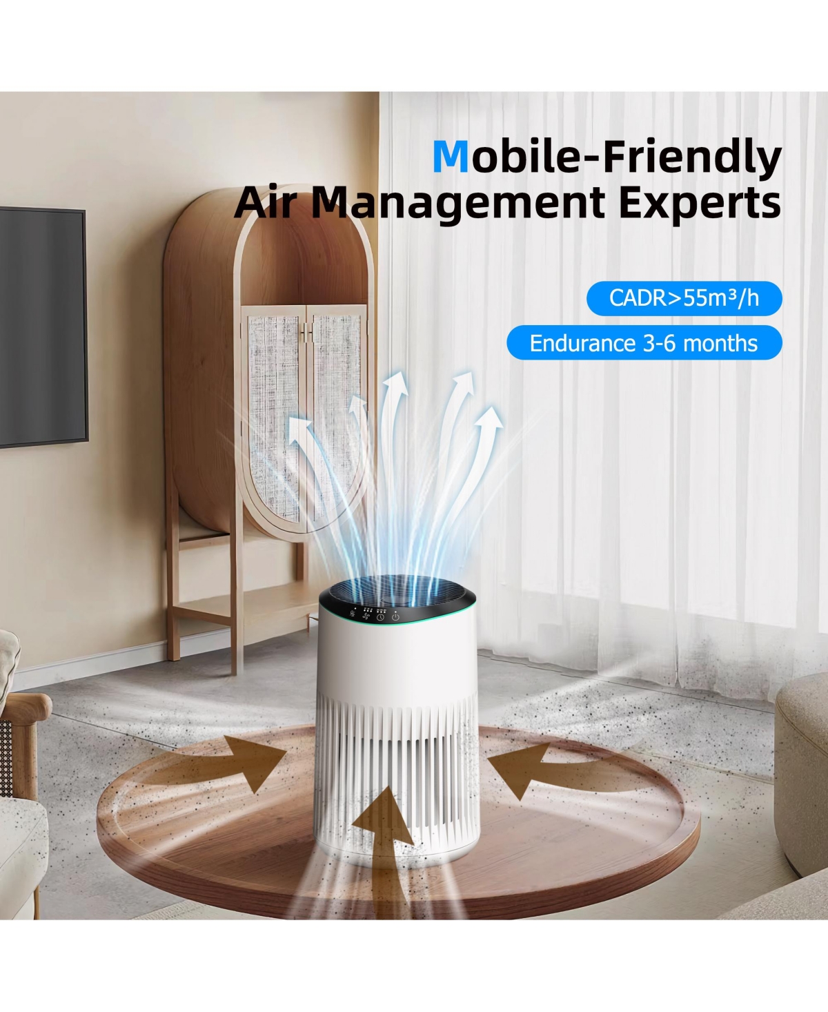 Morento Hepa Air Purifier for Bedroom Home, With Essential Oil Diffuser, Sleep Mode, Up to 225 Sqft