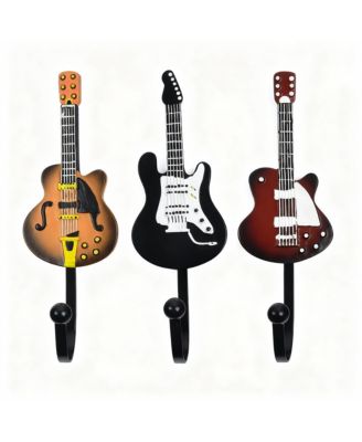 Heavy Duty, Durable Guitar Shaped Hooks for Hanging Clothes and Accessories