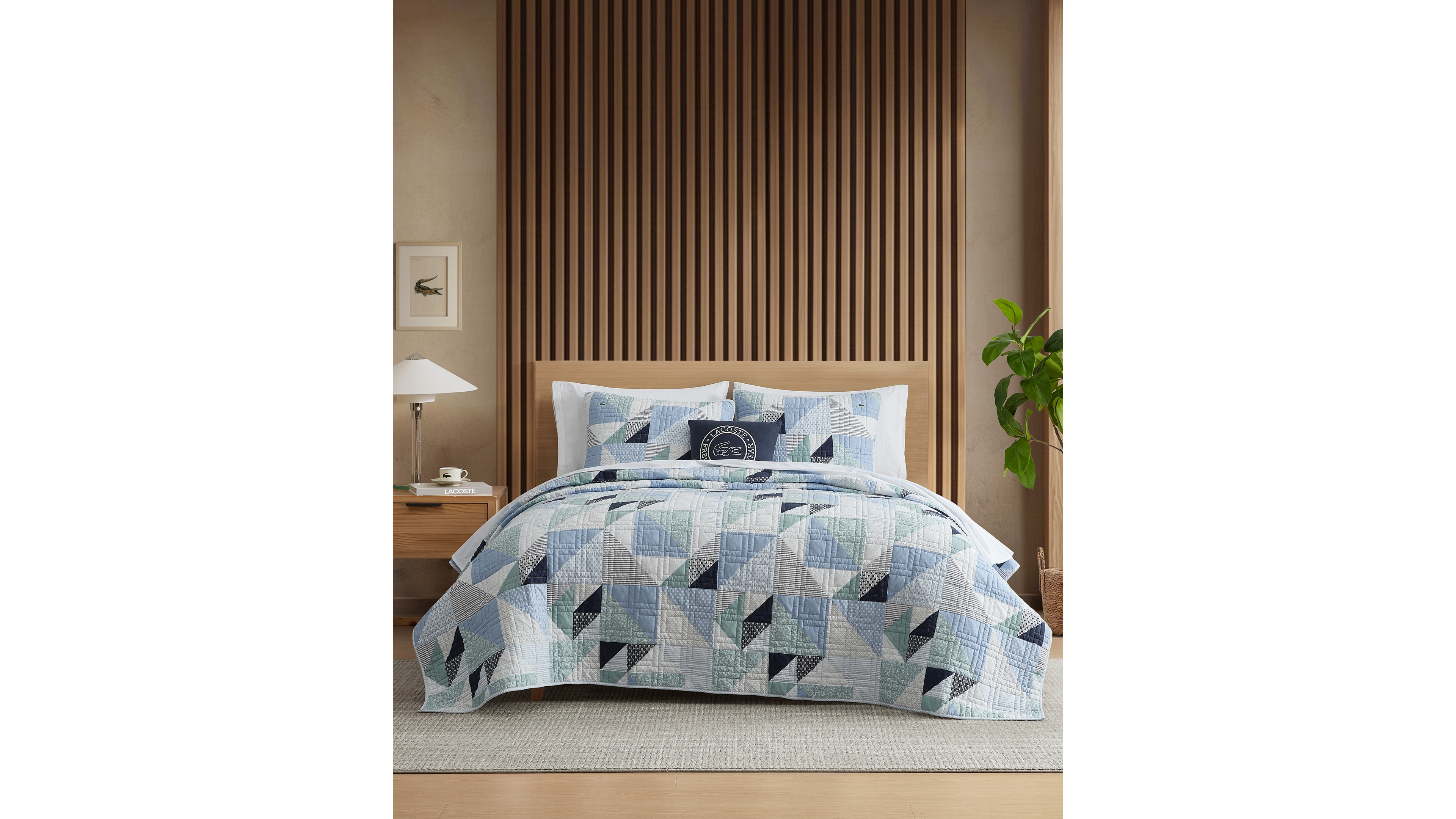 Lacoste Home Signature Cotton 2-Pc. Quilt Set, Twin