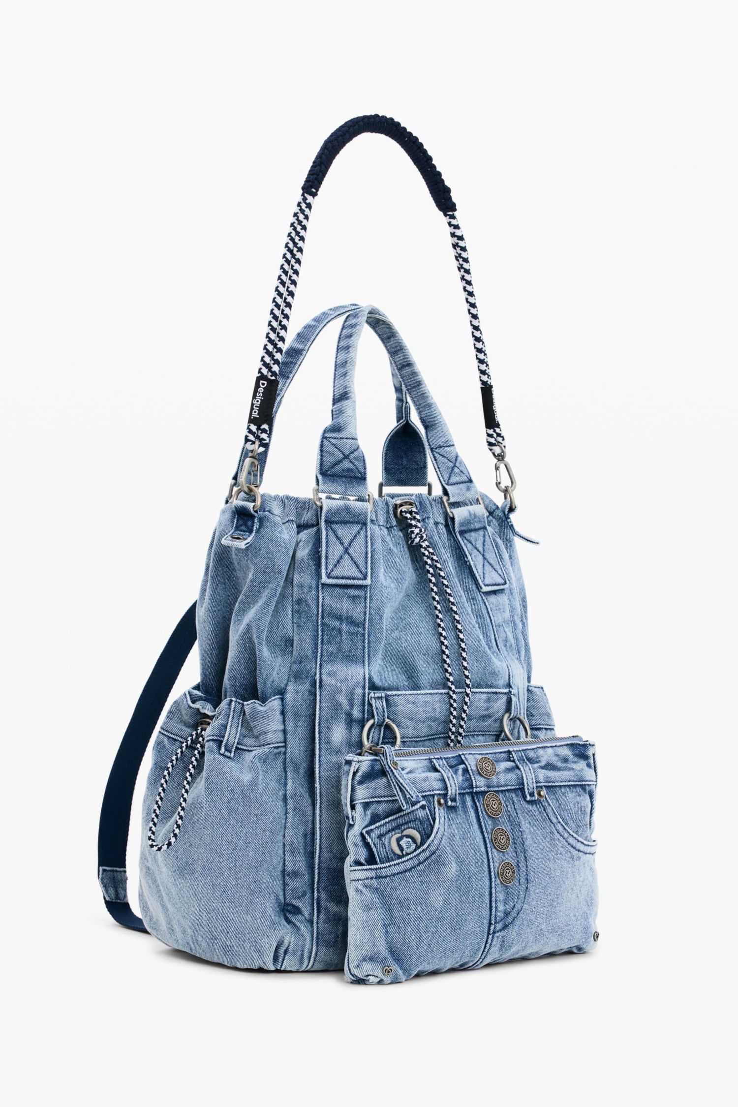 Women's Multi-position denim backpack