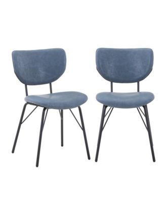 Contemporary Modern Faux Leather Split-Back Upholstered Dining Chair (Set of 2 )