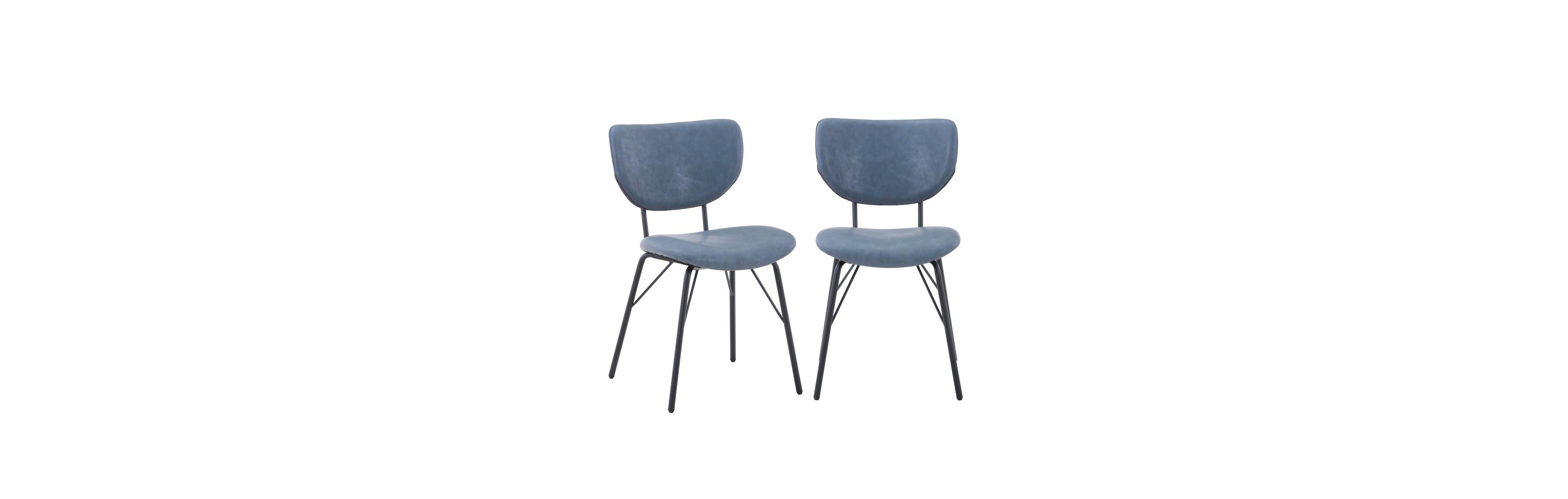 Jofran Contemporary Modern Faux Leather Split-Back Upholstered Dining Chair (Set of 2)