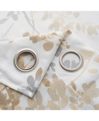 100% Polyester 140 GSM Aiden Printed Textured Grommet Curtain Panel