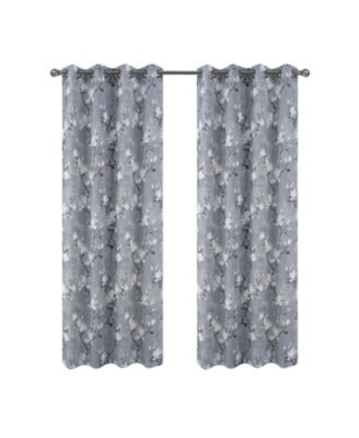 Blossom Printed Blackout Grommet Curtain Panel