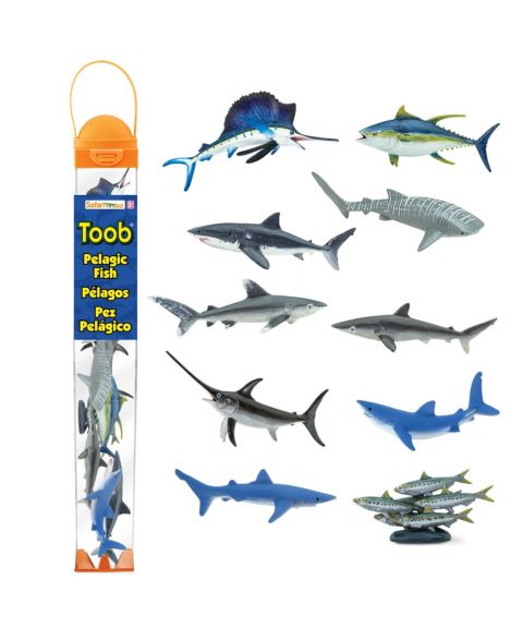 Детские фигурки Safari Ltd. Pelagic Fish Hand-Painted 10-Piece Figurine Set, Ages 3+