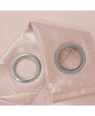 100% Polyester 200 GSM Arlo Embossed Blackout Grommet Curtain Panel 54" x 84" Blush