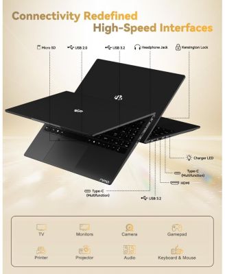 15.6" Light-Gaming-Laptop, 8 Cores AMD Ryzen 7 Pro 6850U 32GB LPDDR5 RAM 1TB SSD