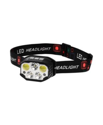 2-Pack Rechargeable LED Headlamps, 12 Lighting Modes, Motion Sensor, Adjustable Headband, Lightweight