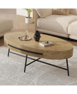 Oval Coffee Table with Center Table 472 Wooden Coffee Table