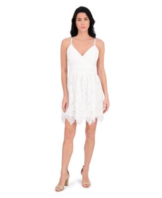 Women's Embroidered Lace V-Neck Dress