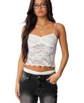 Women's Rut Sheer Lace Tank Top