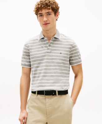 Men's Regular-Fit Tipped Linen Polo Shirt 