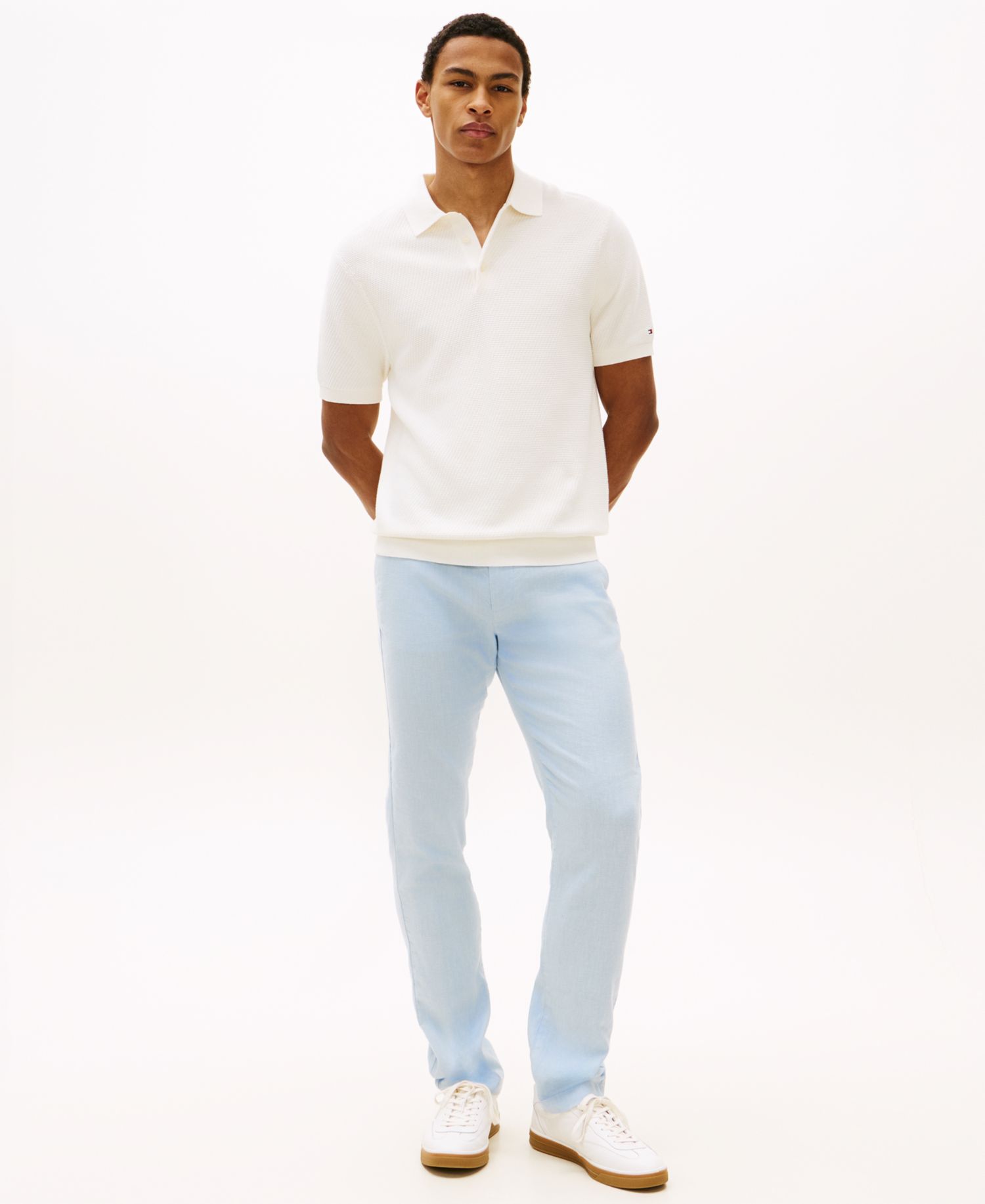 Men's Denton Straight-Fit Flat Front Sorona Linen Pants