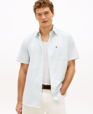 Men's Striped Short-Sleeve Oxford Shirt