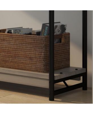 40" Entryway Table - Console Table with Storage, 2-Tier Sofa Table, Entry Table with Shelf, Hallway Table for Entryway, for Living Room, Couch