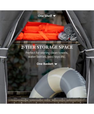 Outdoor Towel Rack for Pool, Cove Pool Caddy,