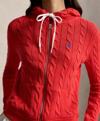 Women's Cable-Knit Full-Zip Hoodie