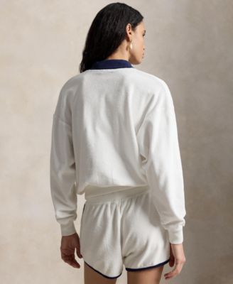 Women's Long-Sleeve Collared Polo Shirt