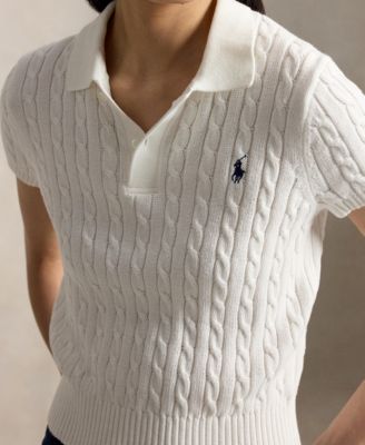 Women's Slim Fit Ribbed Collar Cropped Sweater