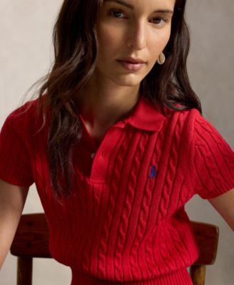 Women's Slim Fit Ribbed Collar Cropped Sweater