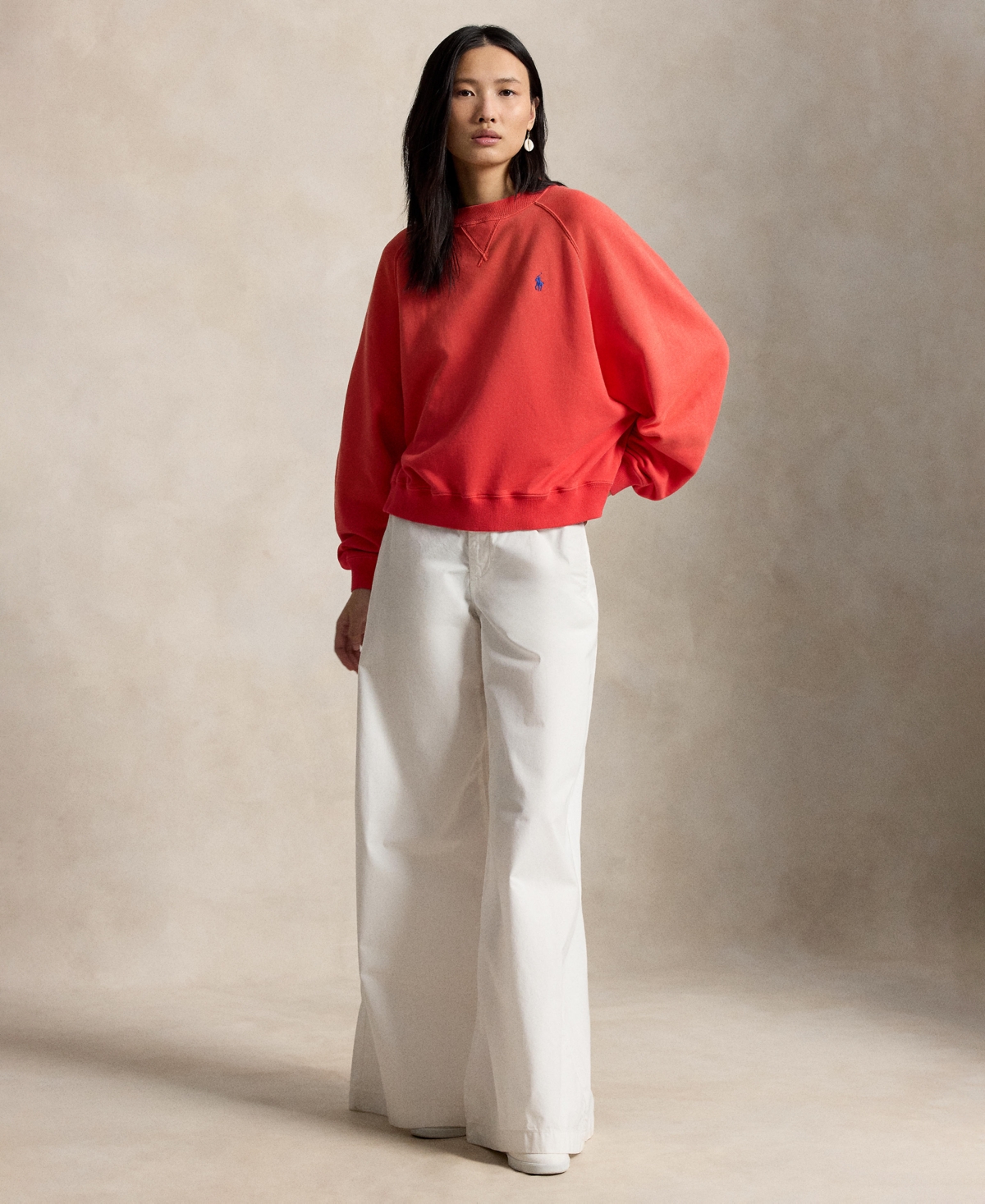 Polo Ralph Lauren Women's Lightweight Fleece Crew Neck Sweatshirt