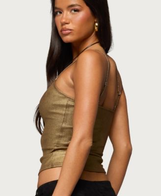 Women's Anaia Metallic Ribbed Tank Top