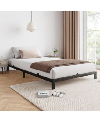 6 Inch Twin Bed Frame No Box Spring Needed, Low Profile Bed Frame Heavy Duty Metal Platform Twin Non-Slip Metal Bed Frame
