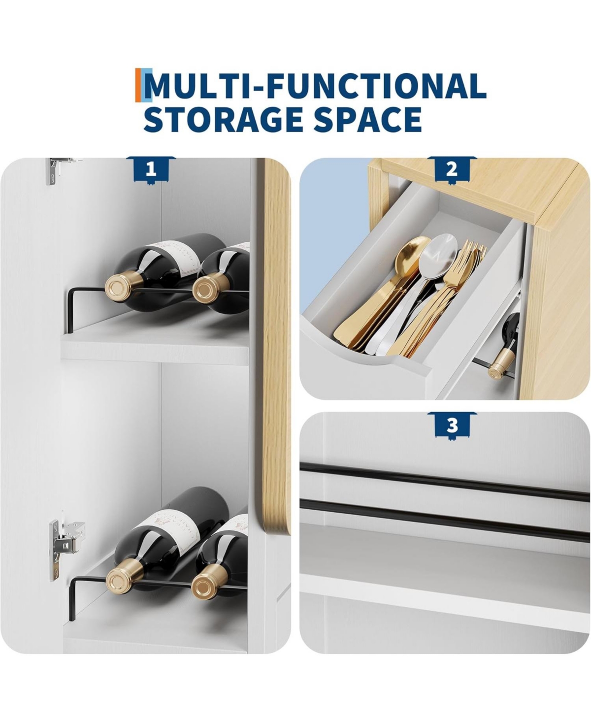 gaomon Space Saving Folding Dining Table with Storage