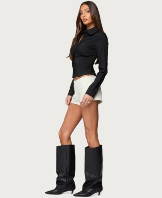 Women's Amelie Lace Up Button Up Shirt