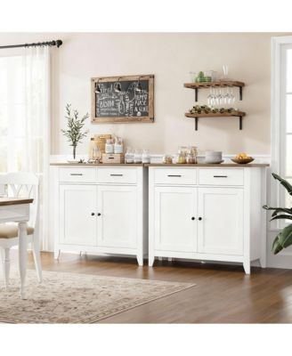 Farmhouse Buffet Cabinet with 2 Drawers and 2 Doors