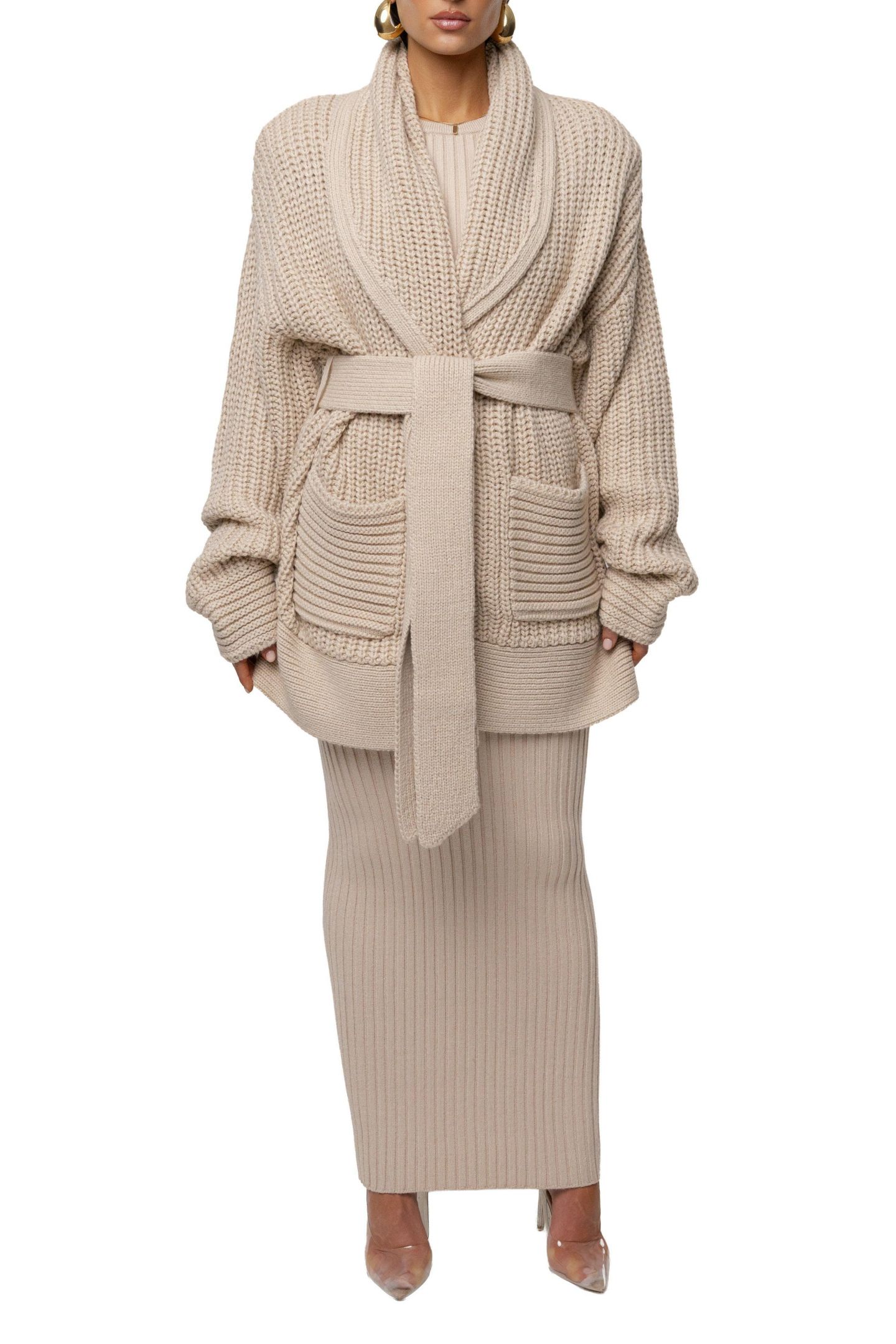 Женский кардиган JLUXLABEL Hazel Knit, цвет: Слоновая кость — фото 1