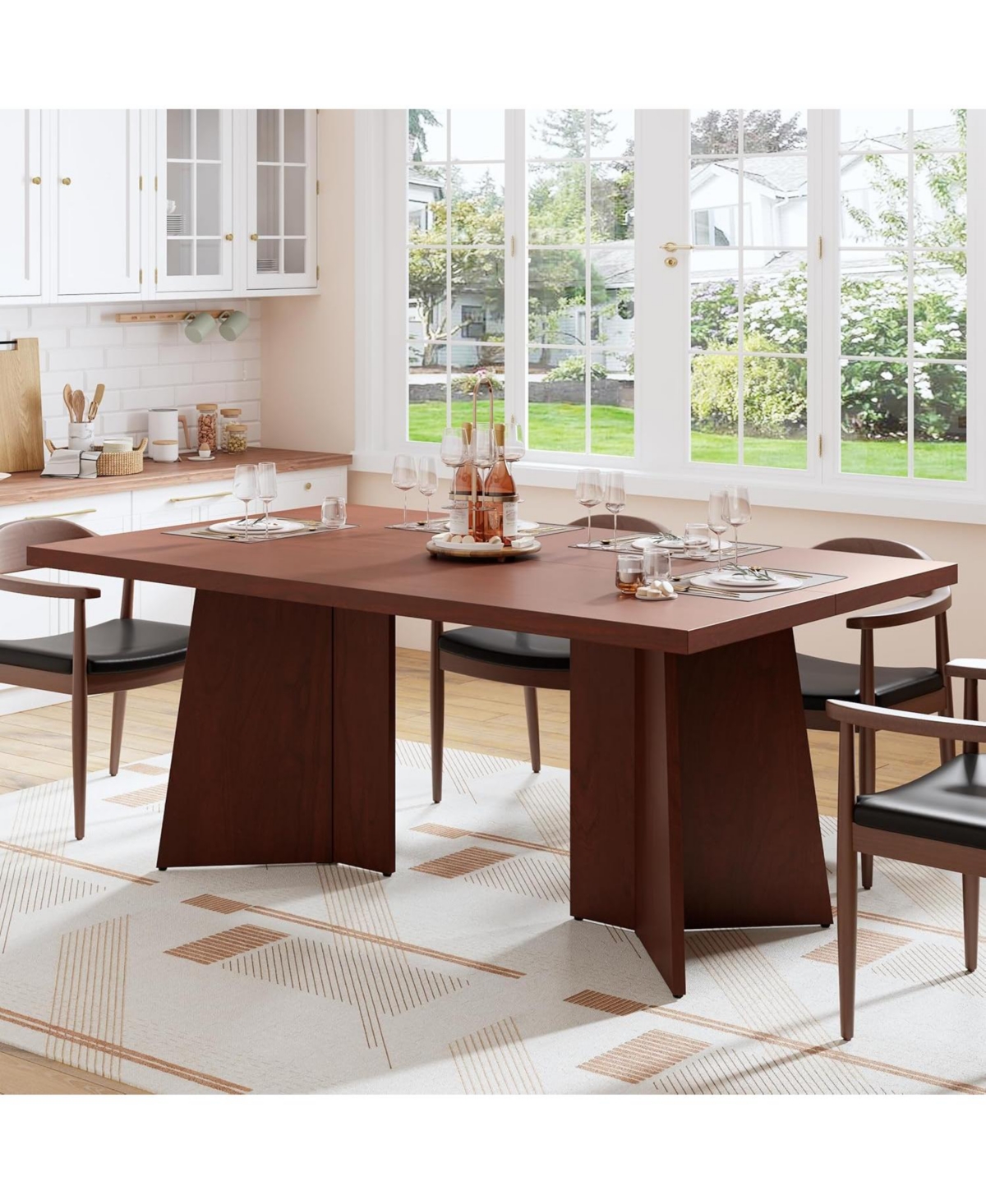gaomon Dining Table for 6-8 People - 63" Modern Long Kitchen with Large Tabletop