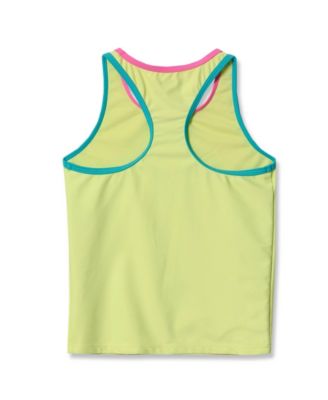 Girls Chlorine Resistant Racer Back Tankini Swim Top