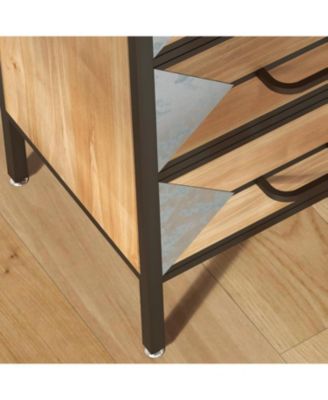 Wooden Floor 3 Drawers, Freestanding Entryway Storage Unit Console Table, Modern Organizer Cabinet for Living Room, Bedroom, Hallway, Office