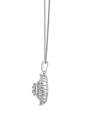 Diamond Pendant Necklace (1 ct. t.w.) in 14k White Gold
